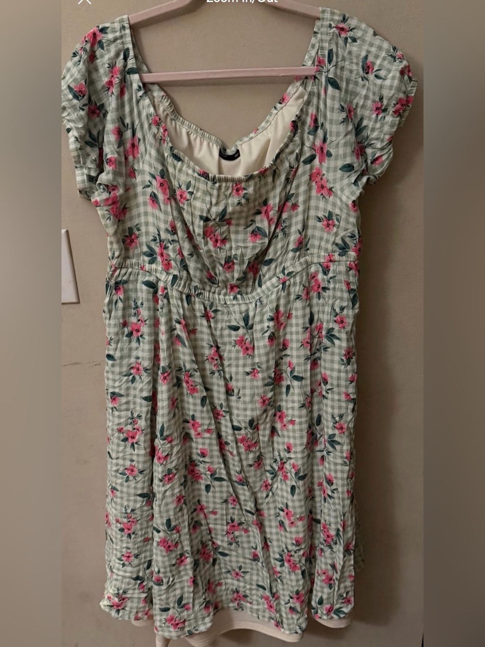 Torrid Retro Chic Midi Gauze Puff Sleeve Skater Dress - Size 2x Floral - Green